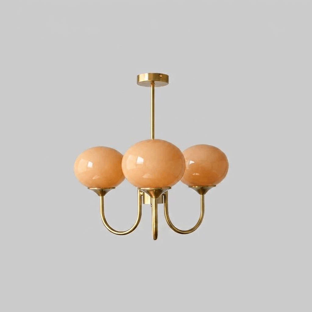 Cloudlet Modern Chandelier, Hand-Sprayed Glass Shades, Adjustable Drop