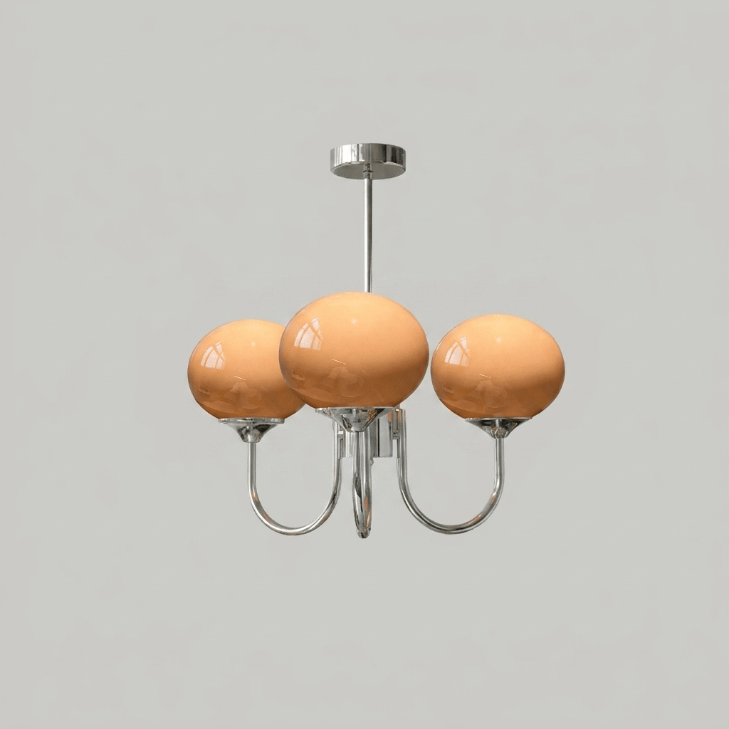 Cloudlet Modern Chandelier, Hand-Sprayed Glass Shades, Adjustable Drop