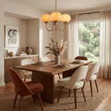 Cloudlet Modern Chandelier, Hand-Sprayed Glass Shades, Adjustable Drop
