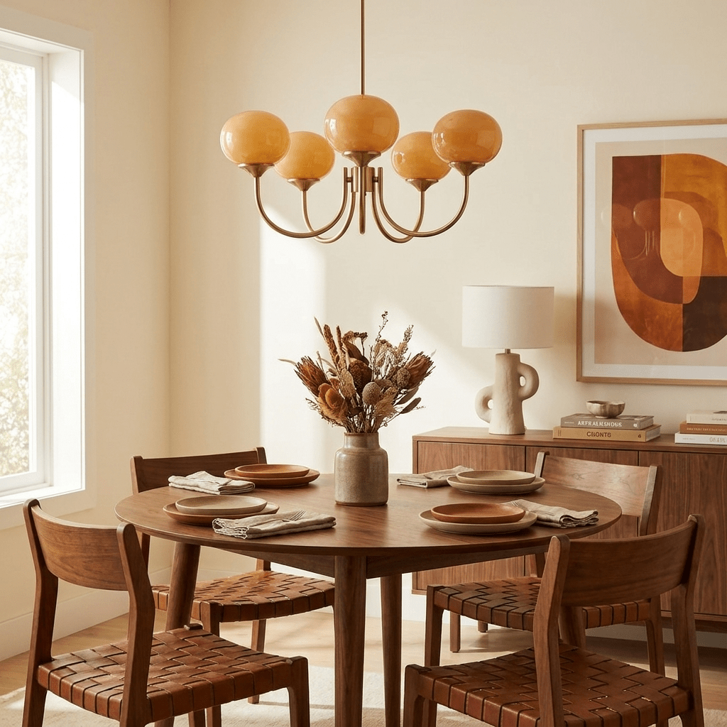 Cloudlet Modern Chandelier, Hand-Sprayed Glass Shades, Adjustable Drop