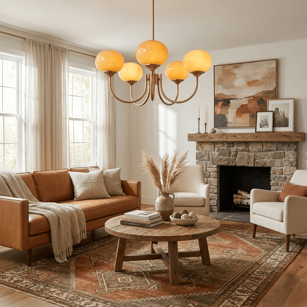 Cloudlet Modern Chandelier, Hand-Sprayed Glass Shades, Adjustable Drop