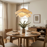 Odette Pendant Lighting, Ruffle Fabric Shade Pendant Light, Hardwired, Bedroom & Dining Room