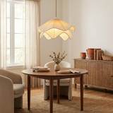 Odette Pendant Lighting, Ruffle Fabric Shade Pendant Light, Hardwired, Bedroom & Dining Room