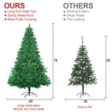 Unlit artificial pine Christmas tree for home or office decor