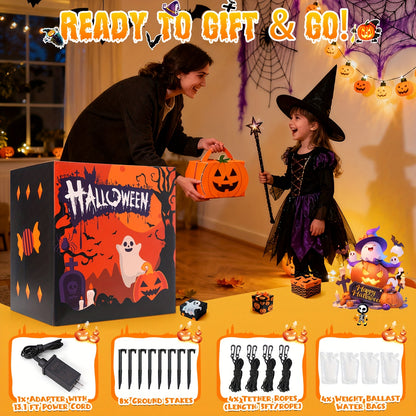Skeleton figure included in the inflatable Halloween octopus car decoration