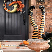 Witch leg stakes Halloween yard decoration, set of two