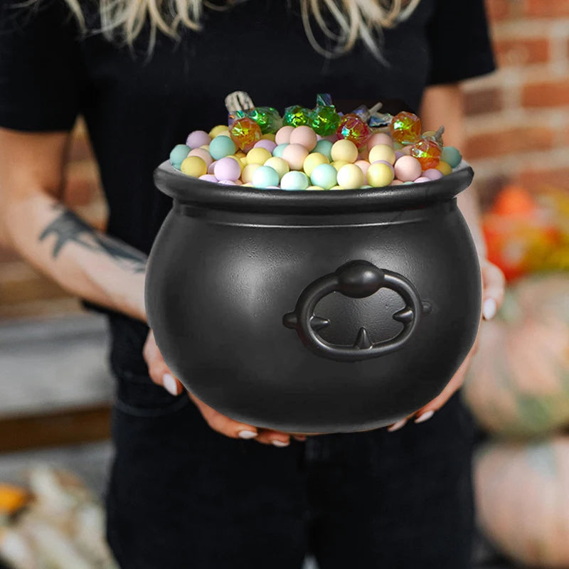 Witch cauldron Halloween candy bowl