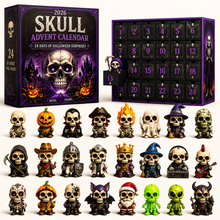 Halloween advent calendar with 24 skull figures, product photo 1
