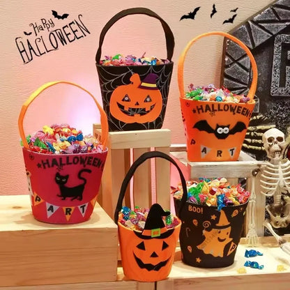 Halloween treat bag witch hat design