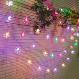Christmas Snowflake Lights, LED String, 3 Lengths, Battery Powered