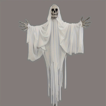 Large Hanging Ghost Decoration, Black or White, Scary Halloween Decor