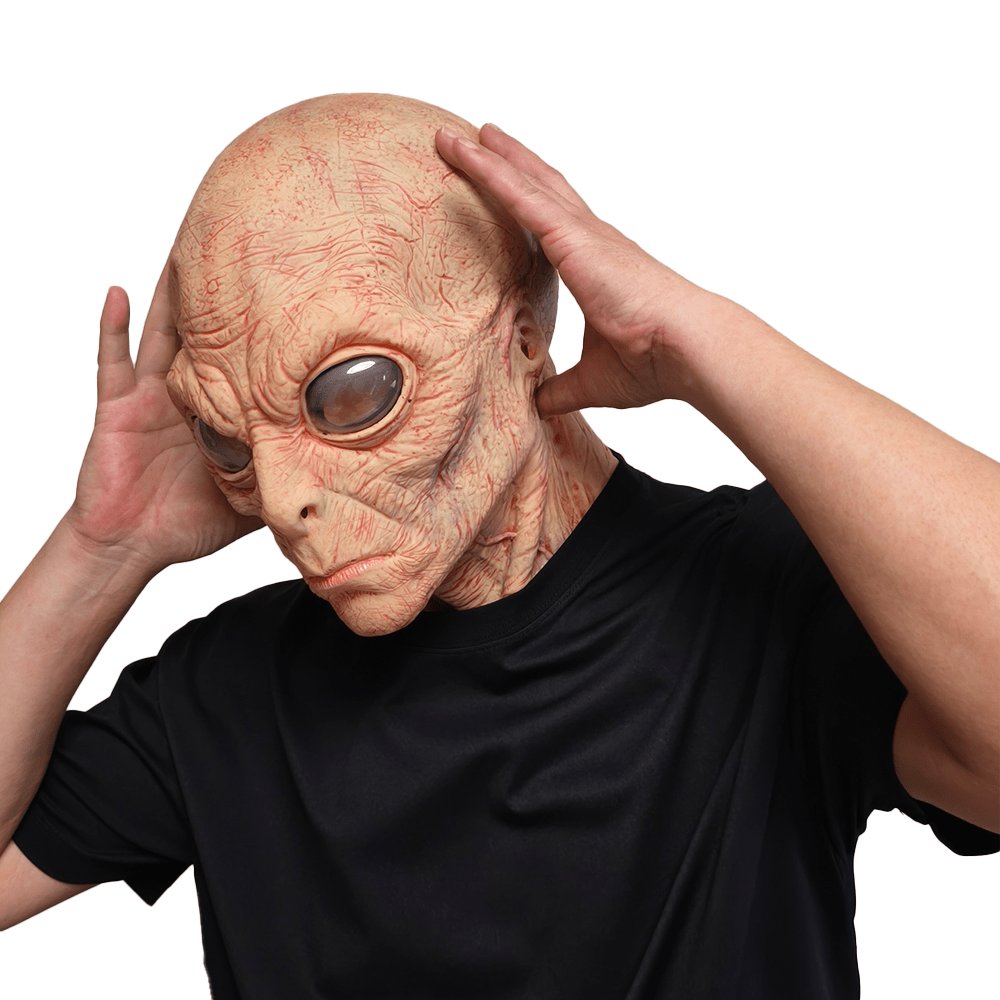 Natural latex alien mask with skin-like surface texture