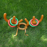 Reindeer Ring Toss Game, Inflatable Antler Christmas Party Game, Ages 3 Plus