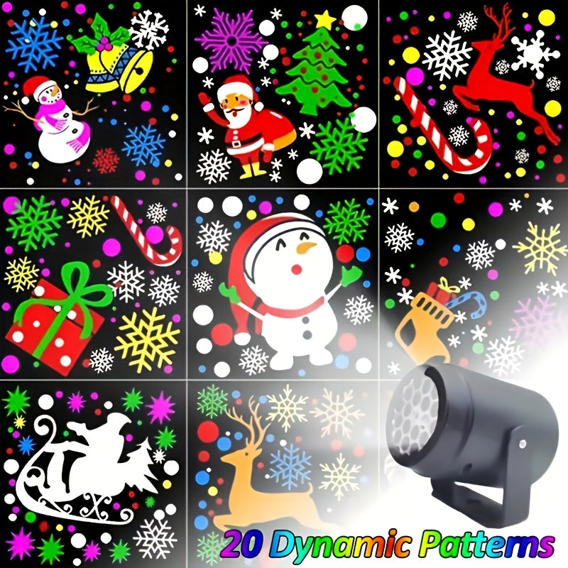 Black USB Christmas projector for indoor decor