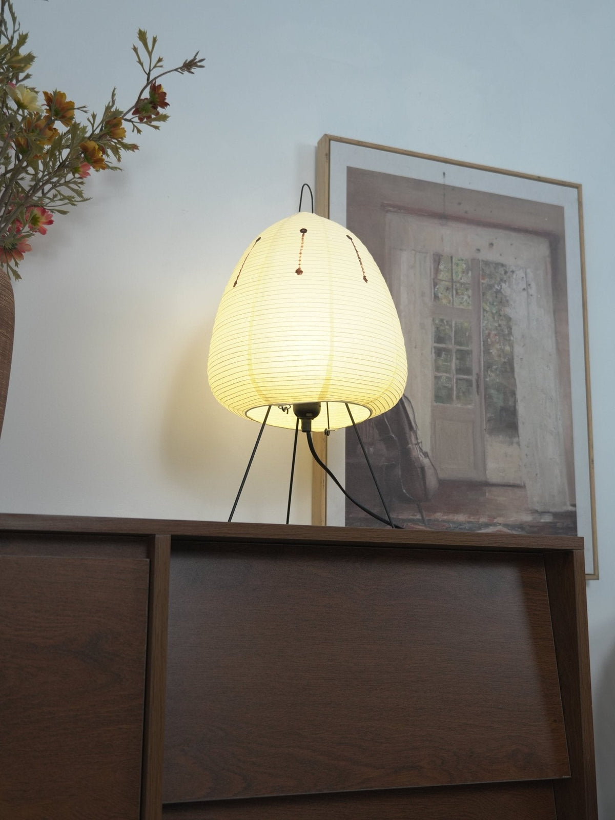 Kotori Rice Paper Lantern Table Lamp, Handmade Washi Shade, Plug-In, 8 Sizes