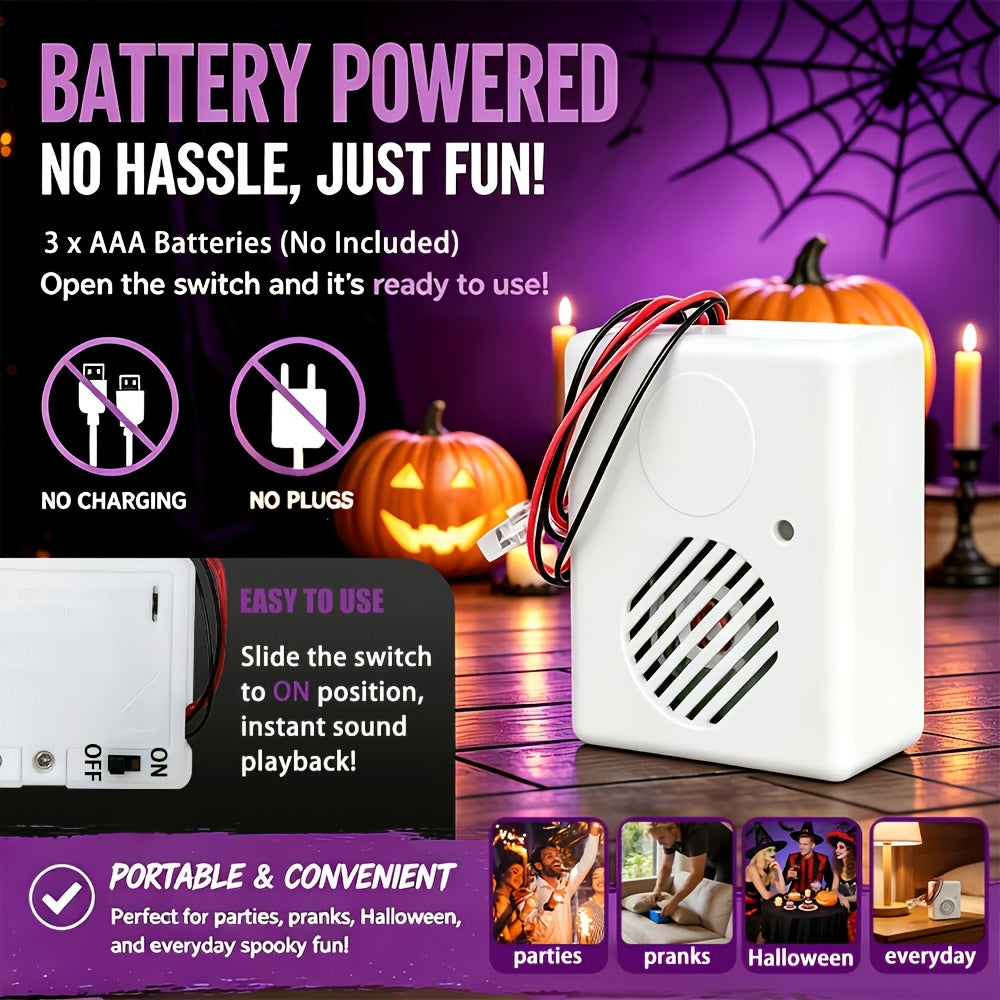 Small battery powered Halloween sound prop in ABS plastic