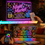 Light up board for menus and lists