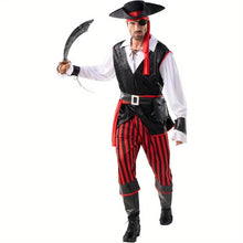 Men's pirate costume set in sea captain style