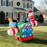 Christmas Inflatables, 10 ft Santa Sleigh Archway, Lighted Christmas Decorations Inflatable
