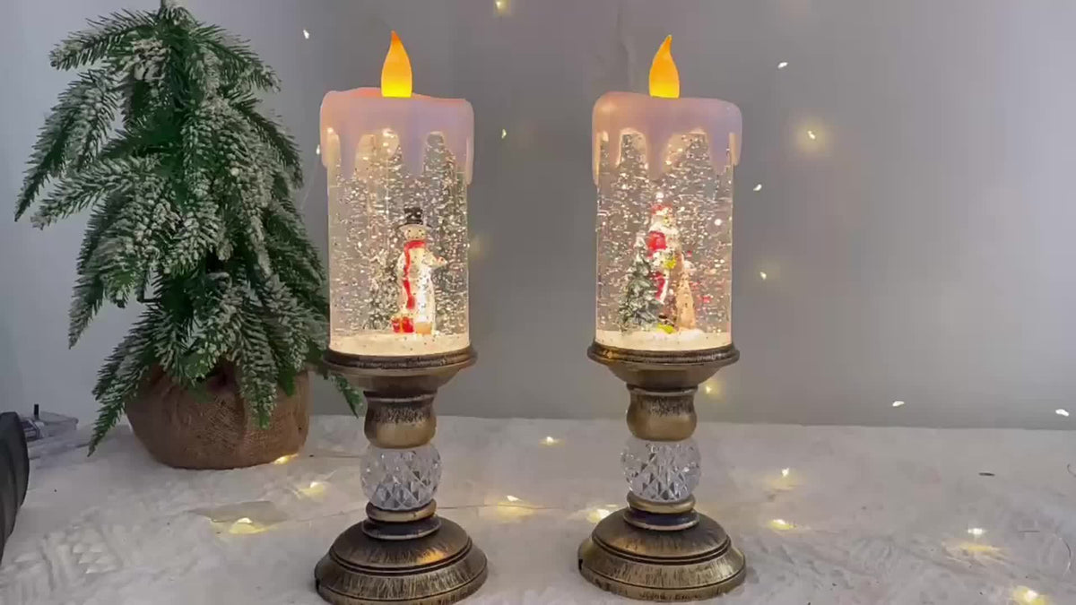 Battery powered Santa candle lamp with switch
