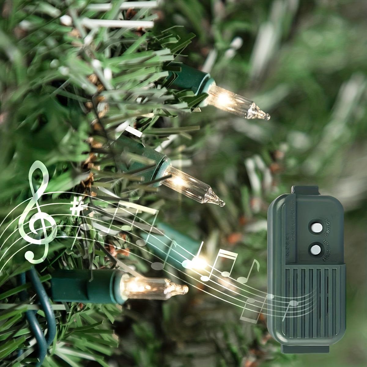 23.7 ft strand of clear mini bulbs for Christmas decor