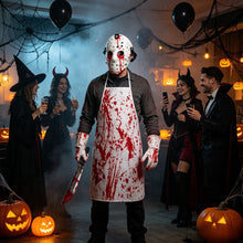 Five piece bloody horror costume set laid out