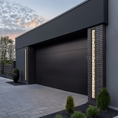 Ukray – Modern Linear LED Outdoor Wall Light, Black, Warm White