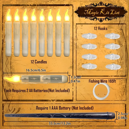 Halloween Flameless LED Floating Candles with Remote - Indoor Home Decor