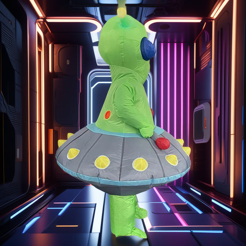 Adult inflatable alien costume fully inflated