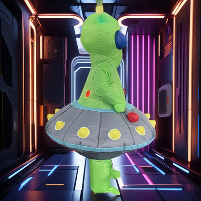 Adult inflatable alien costume fully inflated