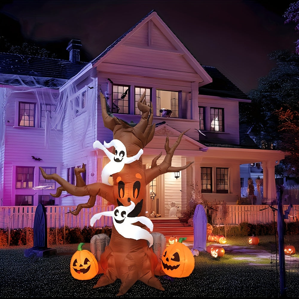 Ghost figure built into the inflatable Halloween tree decoration