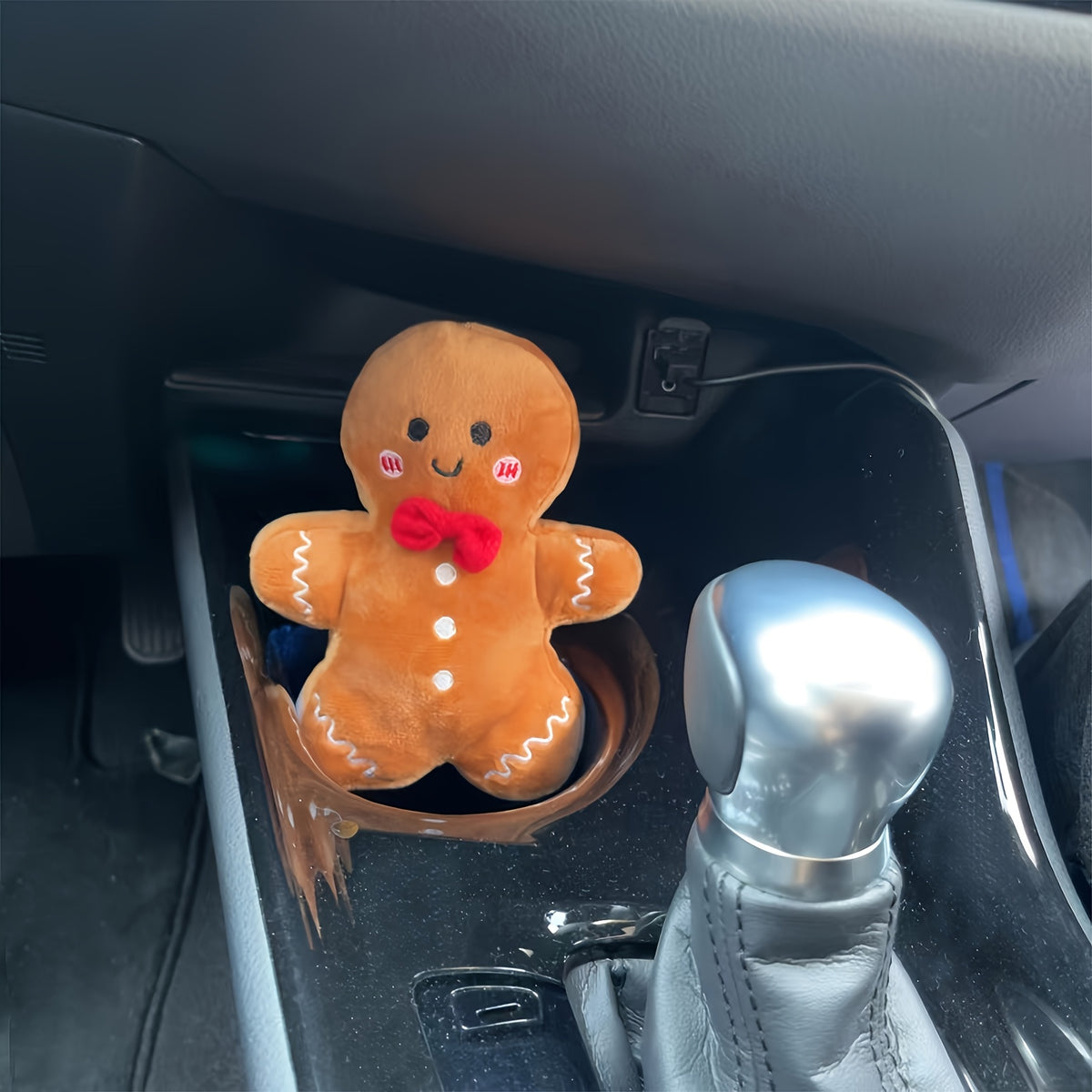 Holiday gingerbread plush for a shelf or mantel