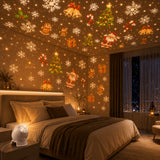 Christmas Projector Light, 360-Degree Rotating Projection Lamp, USB Powered, No Laser, Bedroom