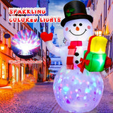 Plug-in inflatable snowman for holiday parties