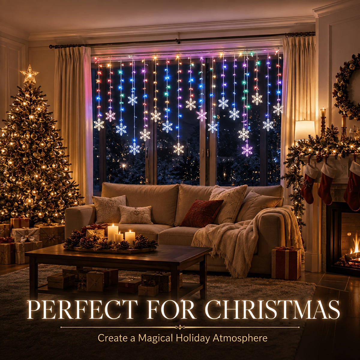 Curtain lights color options