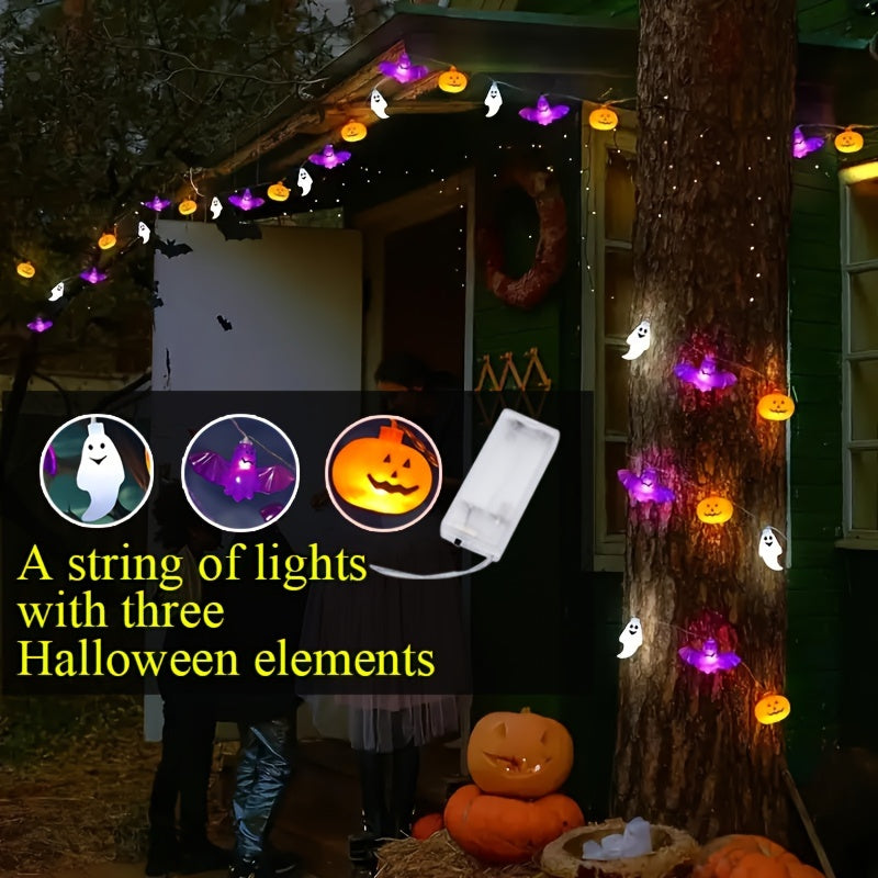 Halloween String Lights - Ghost Bat Pumpkin LED Décor