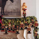 Christmas Tree Decorations, 36 Wooden Teddy Bear Ornaments, 3.94" Tartan Plaid Rustic Decor