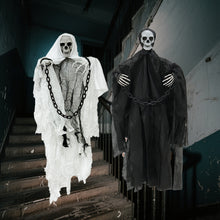 2-Pack Halloween Skull Hanging Decoration - Indoor & Outdoor Porch Decor