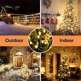 String of Christmas Lights, 181 ft 500 LED, 8 Modes, Green Wire, Indoor & Outdoor Use
