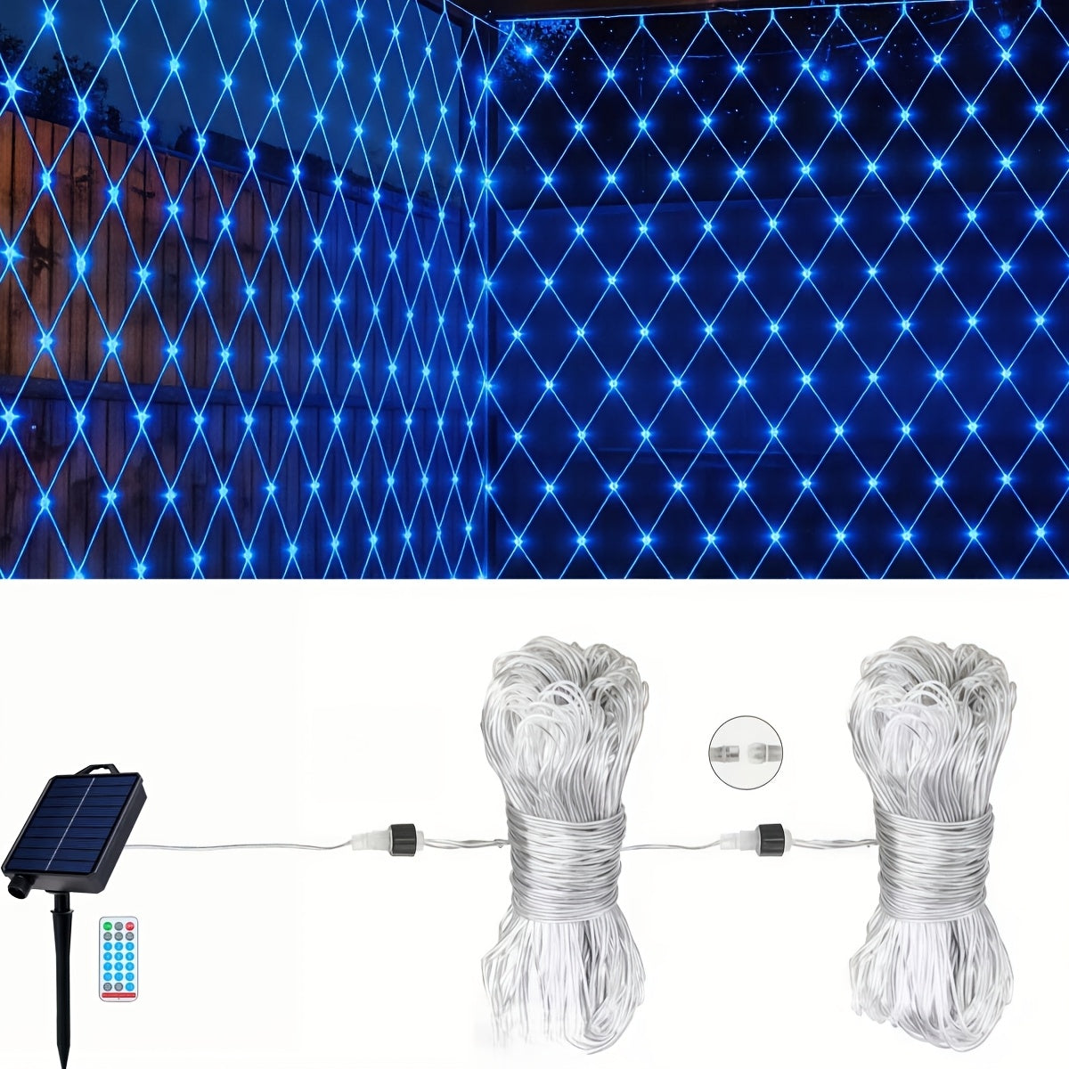 Solar net lights mounting stake detail