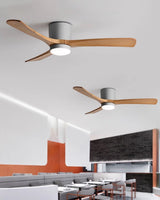 Eskil Ceiling Fan with Light, Wood Nordic Style, Integrated Warm Light, Indoor, 36 to 52 Inch