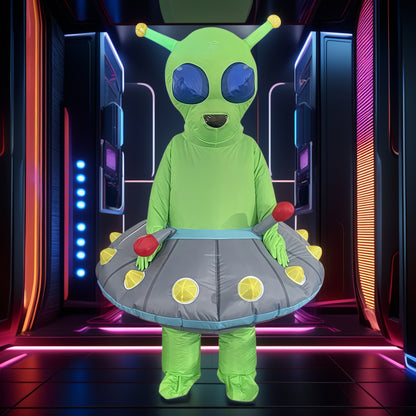 Halloween Inflatable Alien Costume, Adult Blow Up Party Outfit, Size L