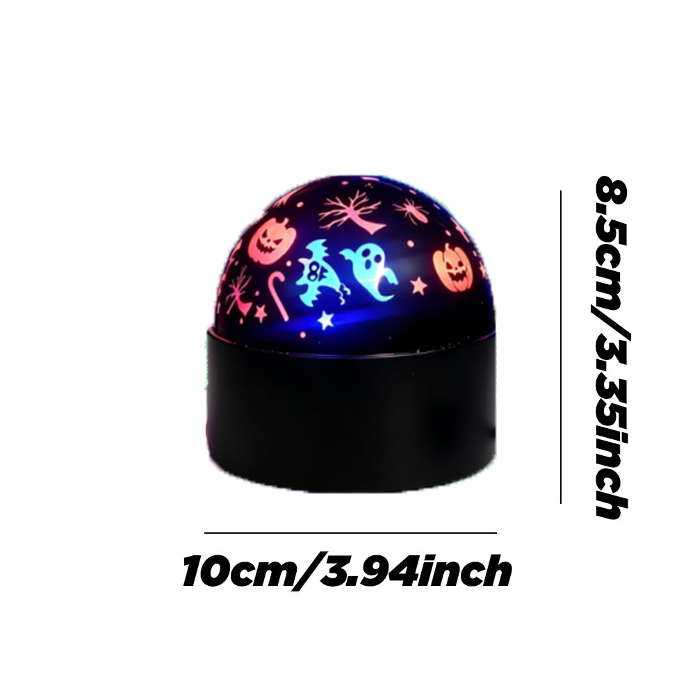 Lamp with cover removed, glowing as a plain multicolor uplight