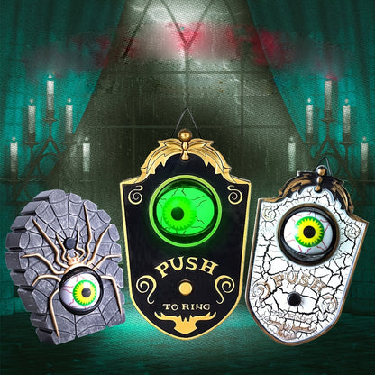 Horror doorbell prop, button detail