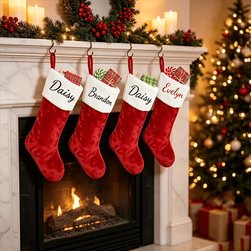 Plush stocking as a gift bag