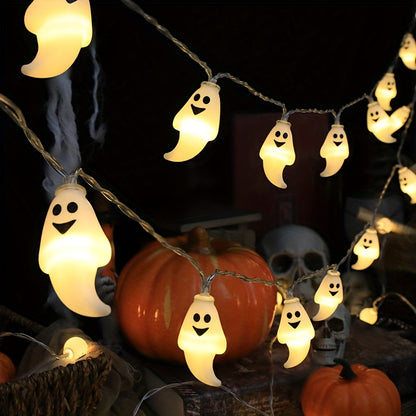 Halloween Ghost LED String Lights - Outdoor Yard & Porch Decoration