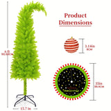 Lighted artificial Christmas tree for a living room corner