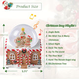 Rotating gingerbread house snow globe for the mantel
