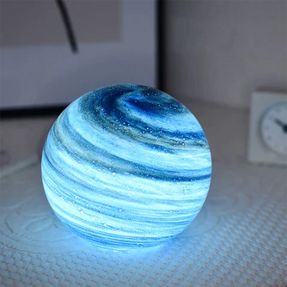 Mikazuki Glass Moon Lamp, Decorative LED Night Light, Bedside & Living Room, M & L