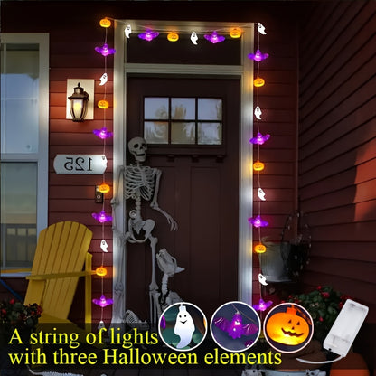 Halloween String Lights - Ghost Bat Pumpkin LED Décor